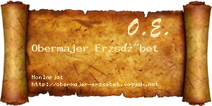 Obermajer Erzsébet névjegykártya